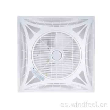 Circulador de aire de ventilador de techo falso de 14 pulgadas con luz LED de control remoto de 3 colores de luz